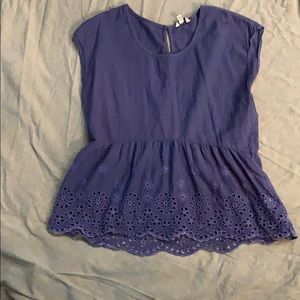 Casual blue medium floral shirt